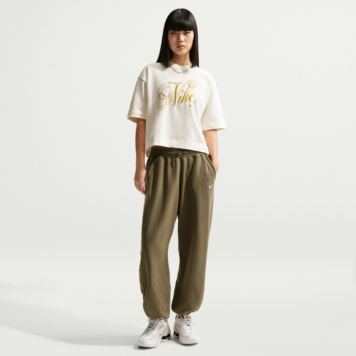 Camiseta de mujer Sportswear Boxy Script Nike - Blanco Blanco-3