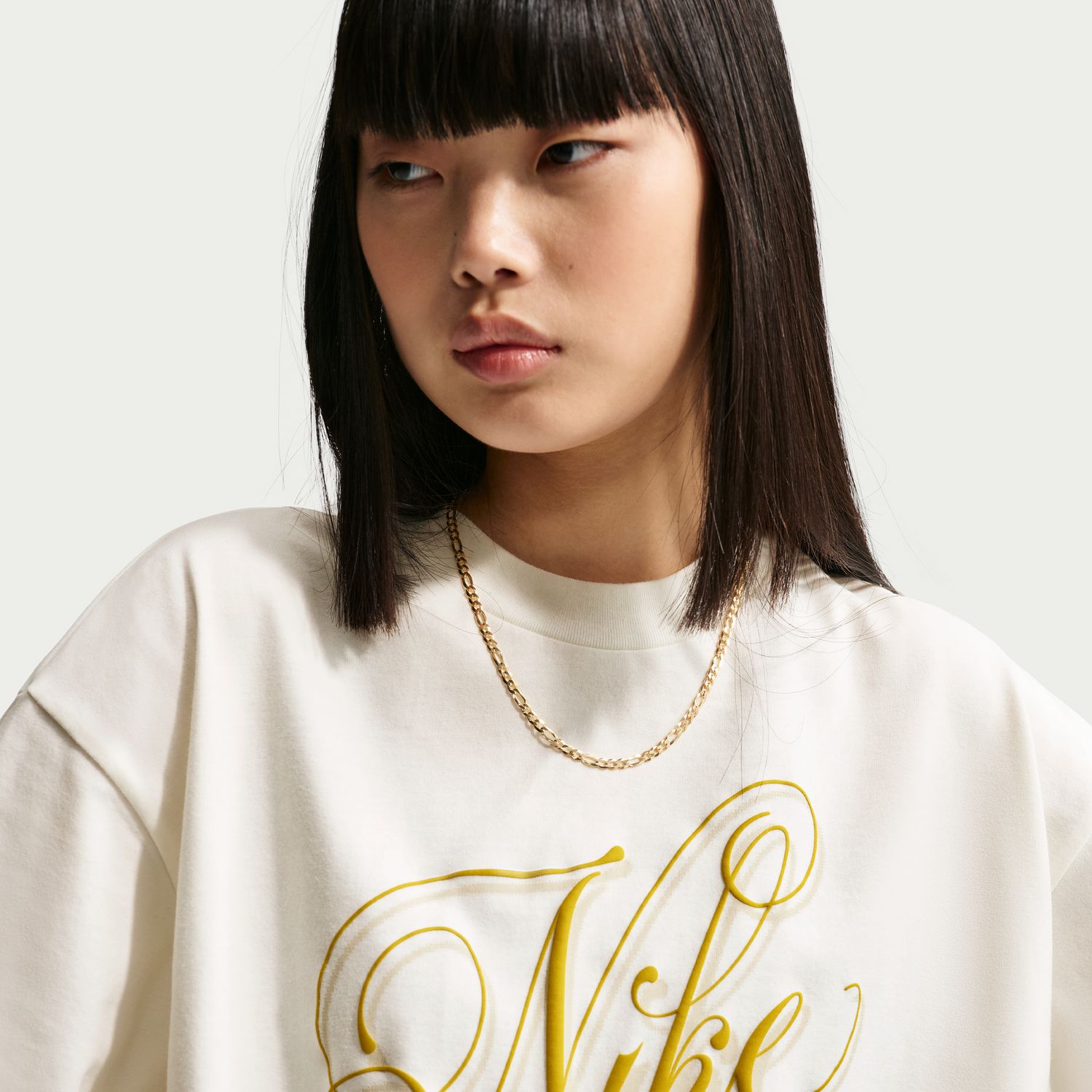 Camiseta de mujer Sportswear Boxy Script Nike - Blanco Blanco-5