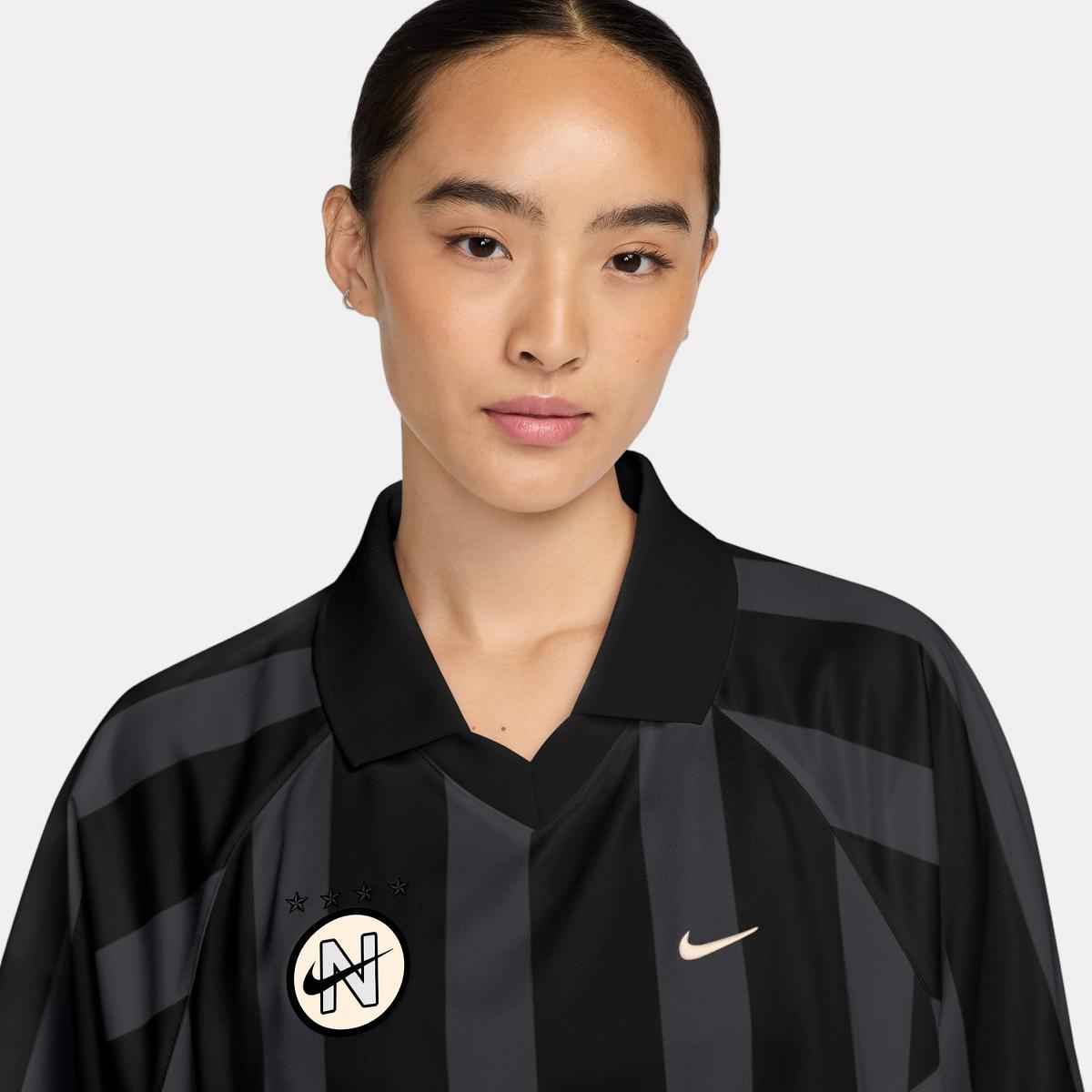 T-shirt de Mulher Sportswear Street Stripe Preto-3