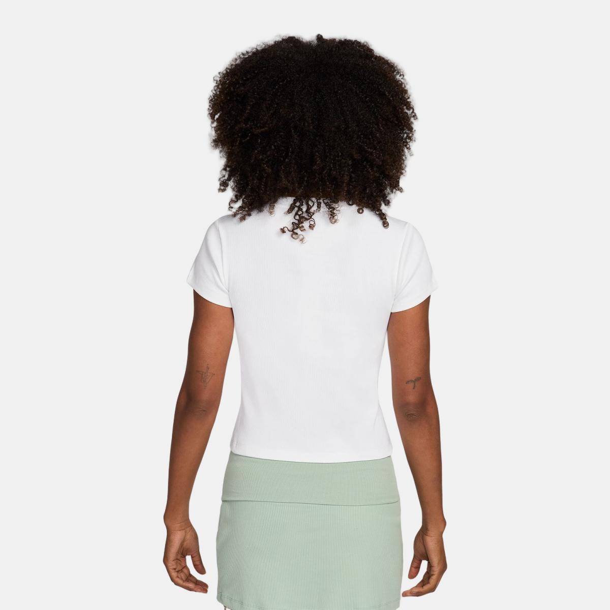 T-shirt de Mulher Sportswear Rib Mod Crop JDI Branco-2