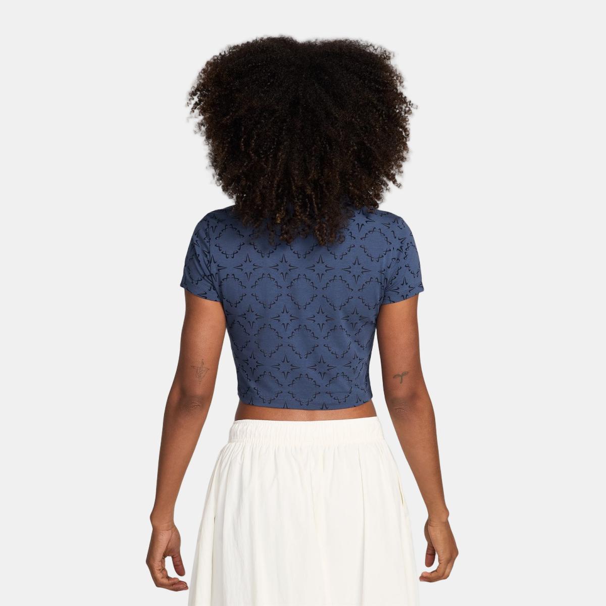 T-shirt de Mulher Sportswear Chil Knit Crop Azul-marinho-2