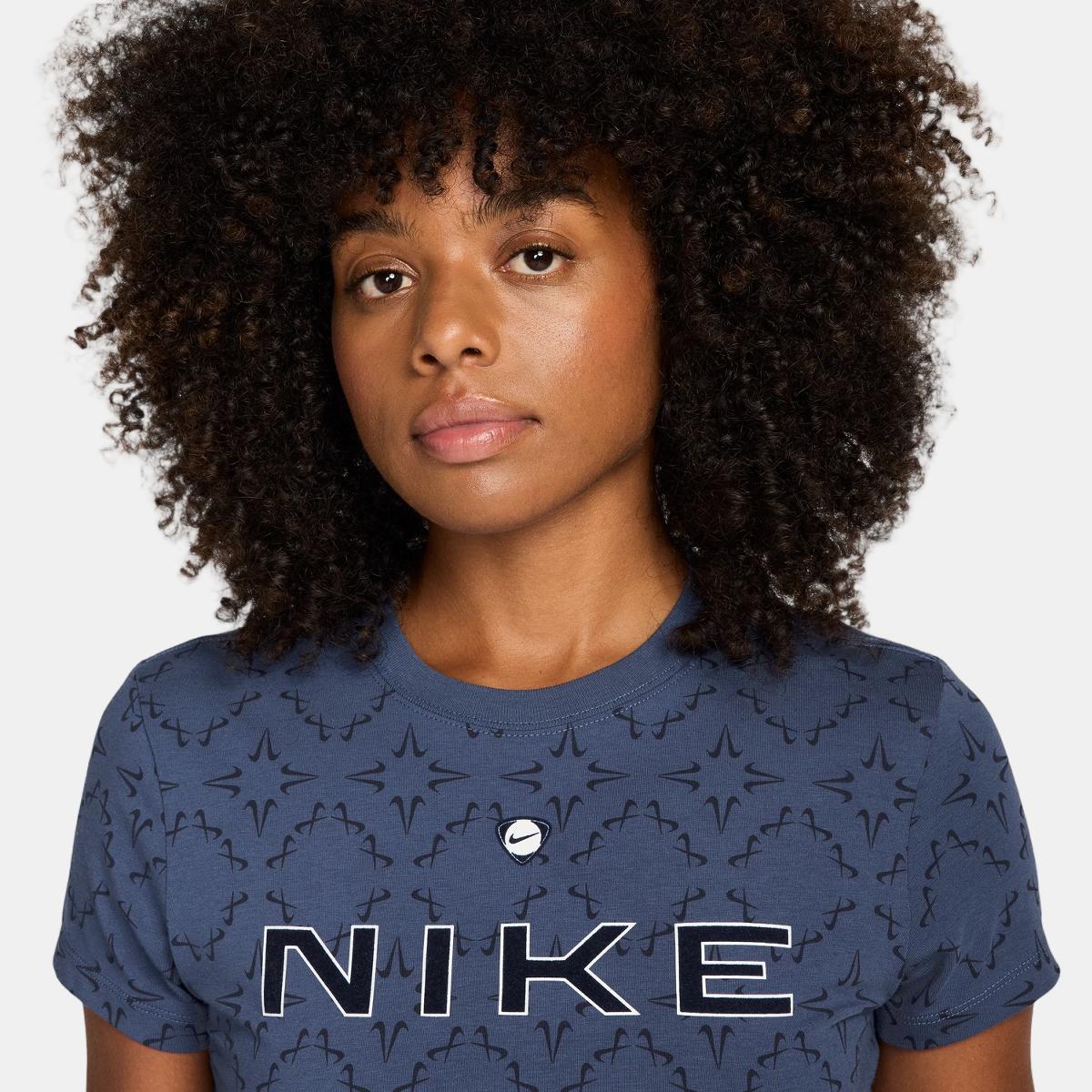 T-shirt de Mulher Sportswear Chil Knit Crop Azul-marinho-3