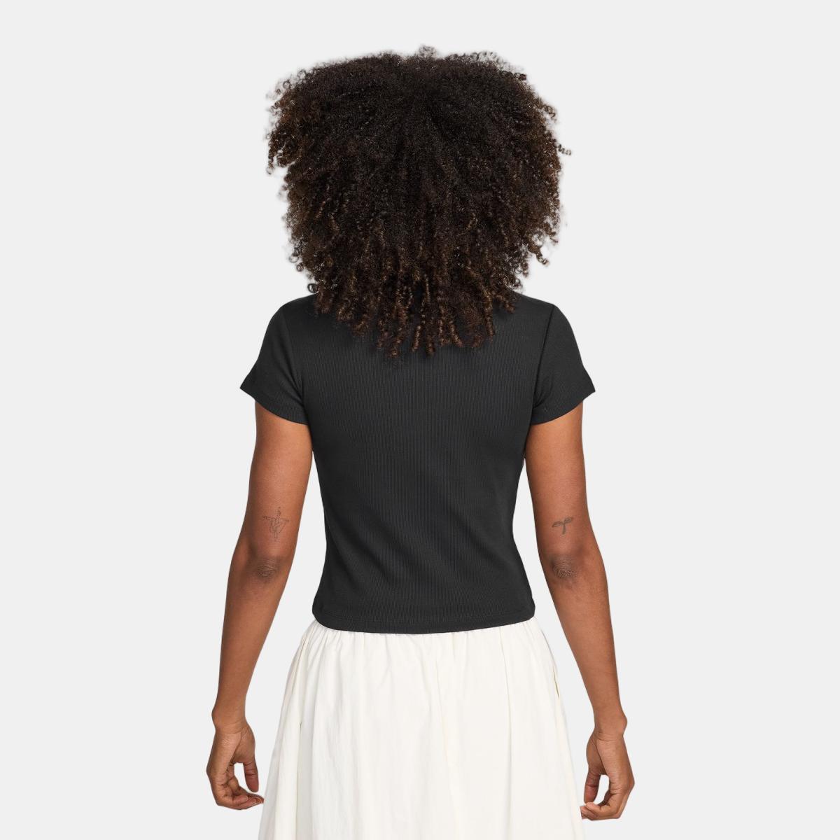 Camiseta de mujer Sportswear Rib Mod Crop JDI Nike - Negro Negro-2