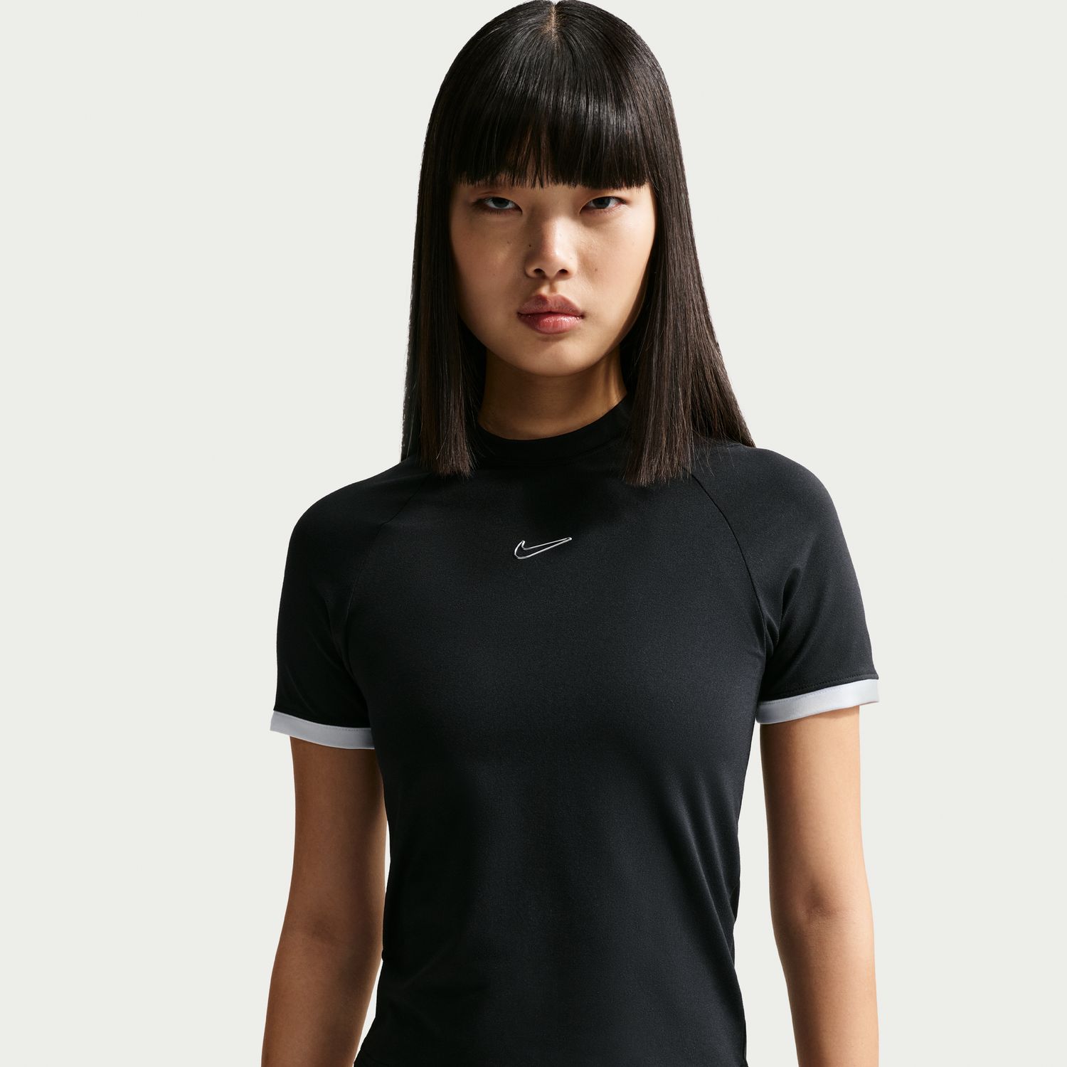 T-shirt de Mulher Fitted Preto-1