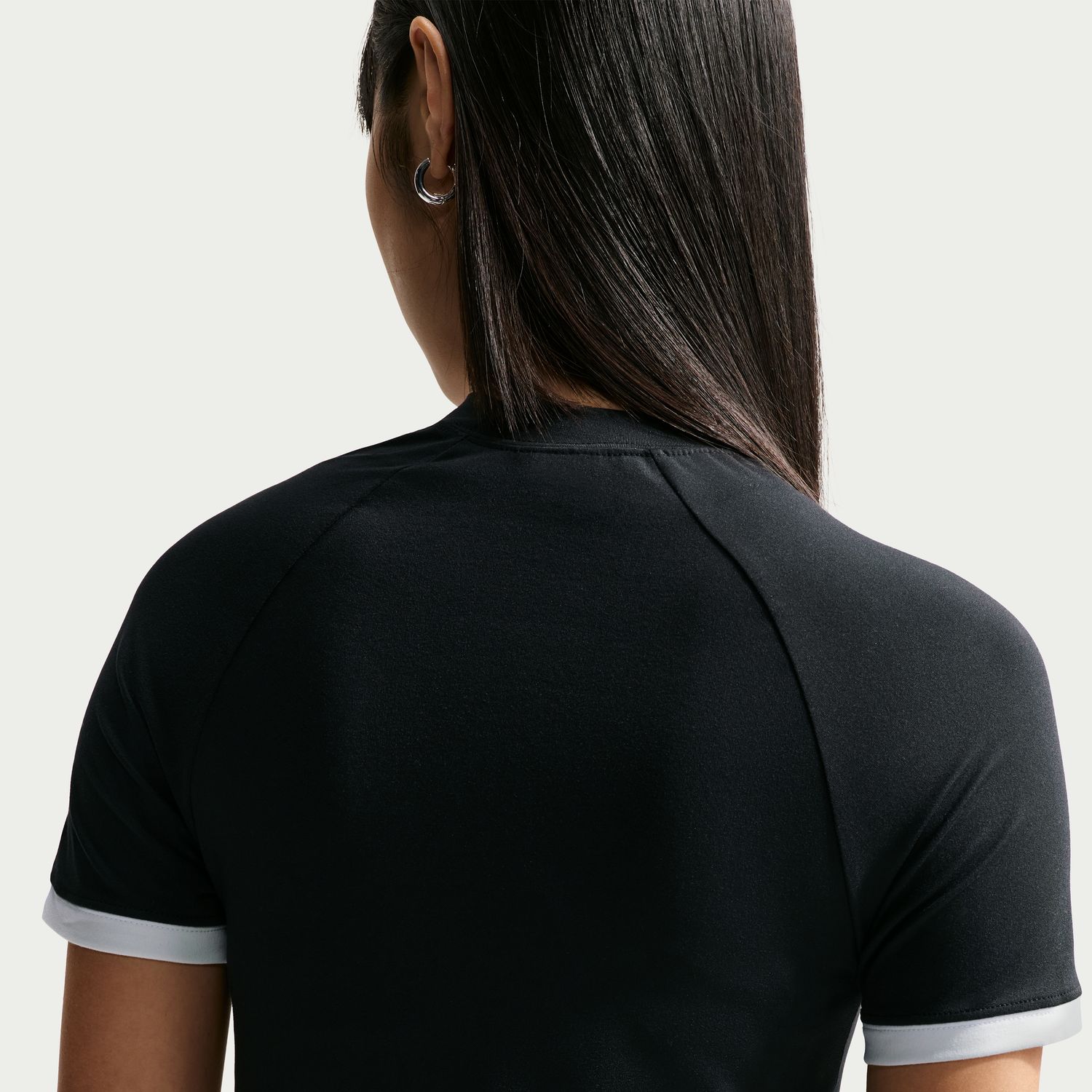 T-shirt de Mulher Fitted Preto-4