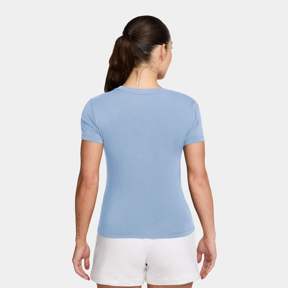 T-shirt de Mulher Sportswear Chill Knit Crop Azul-2