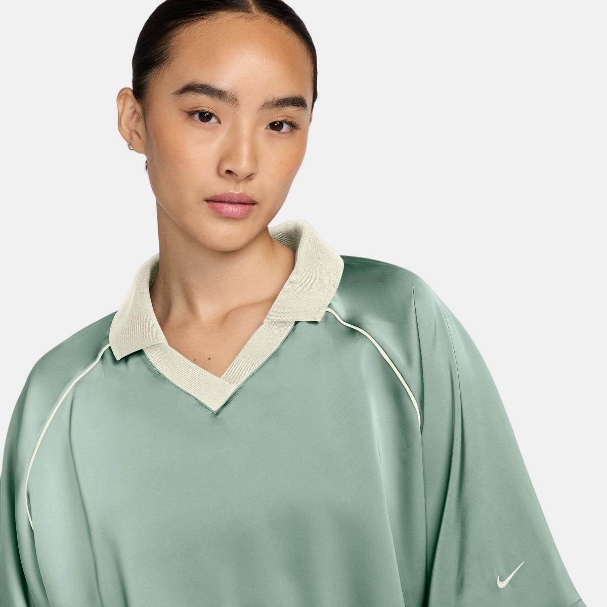 T-shirt Casual de Mulher W NSW Offln Wvn Stn SS Top Preto-3