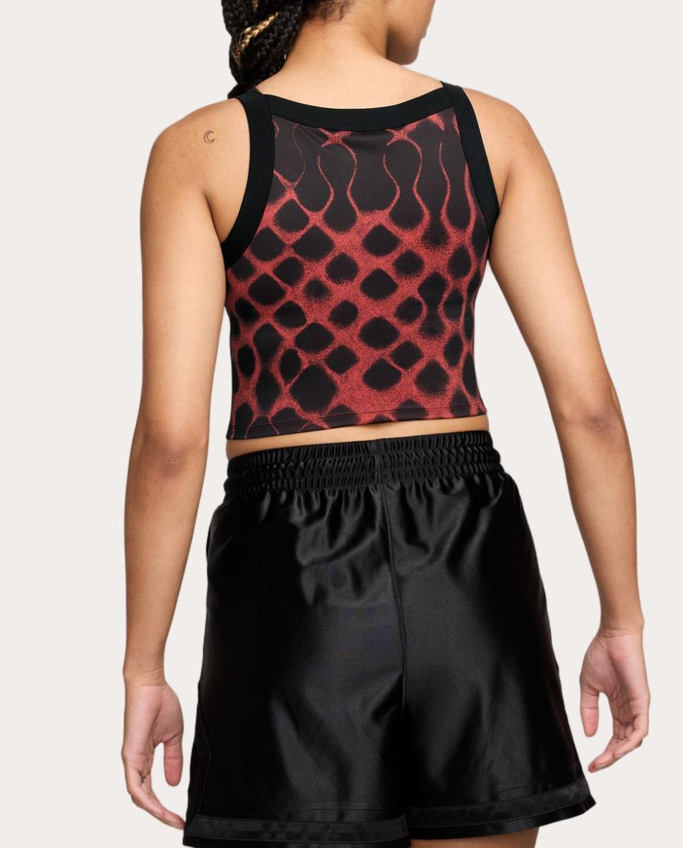 T-shirt Desportiva de Mulher Vermelho / Preto-2