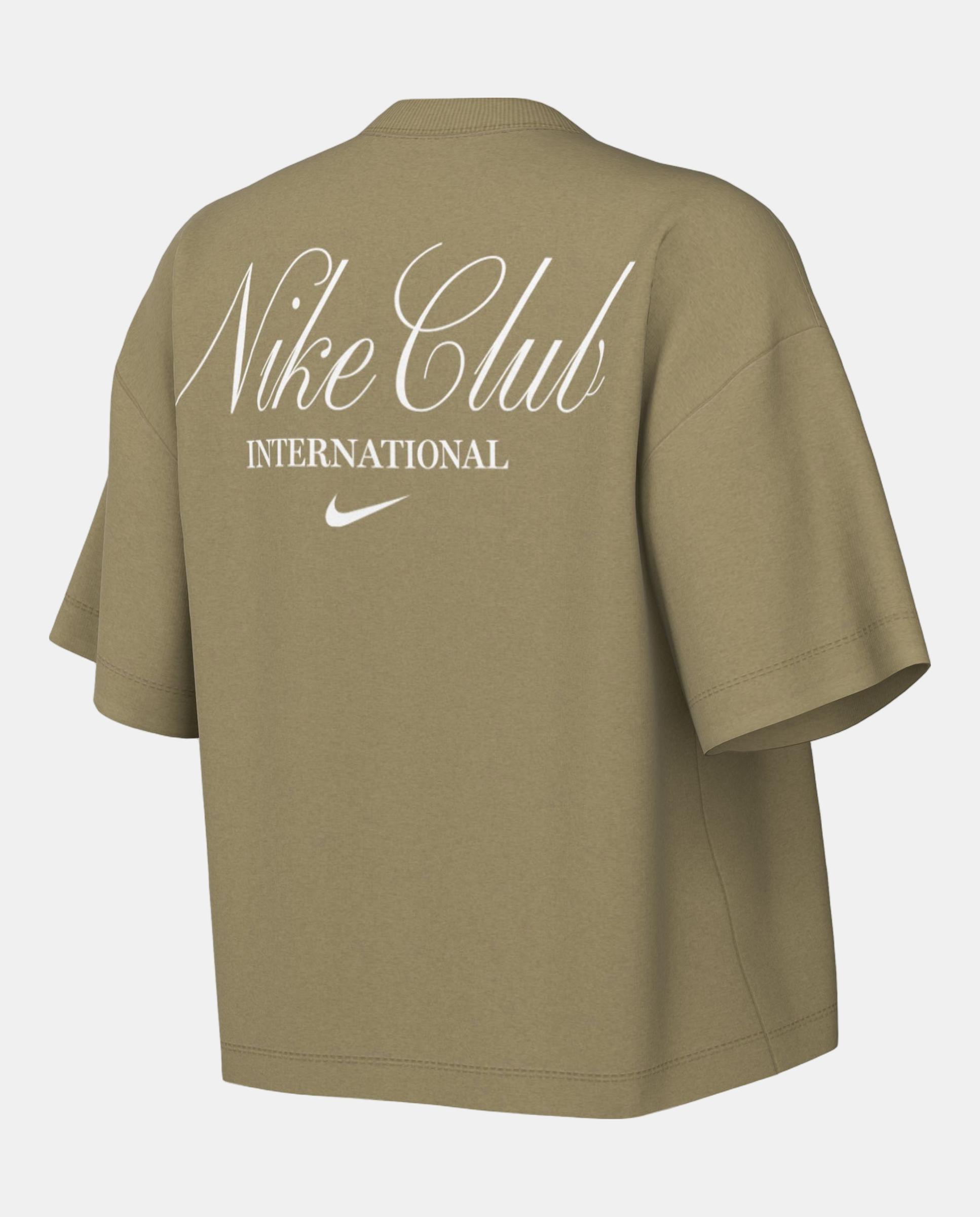 T-shirt de Mulher W Sportswear Classic Boxy Castanho-2