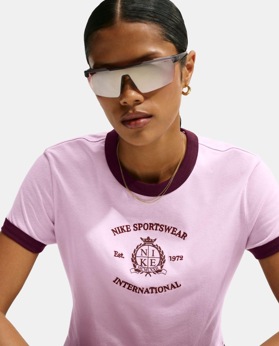 T-shirt de Mulher W Nsw Nk Club Roxo-3