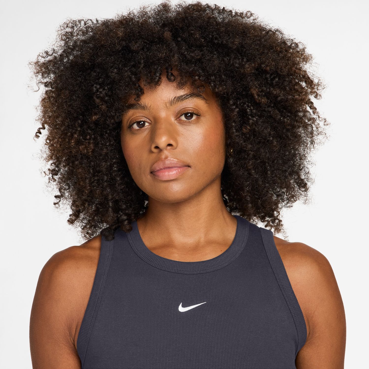 T-shirt de Mulher W Nsw Rib Tight Tank Cinzento-3
