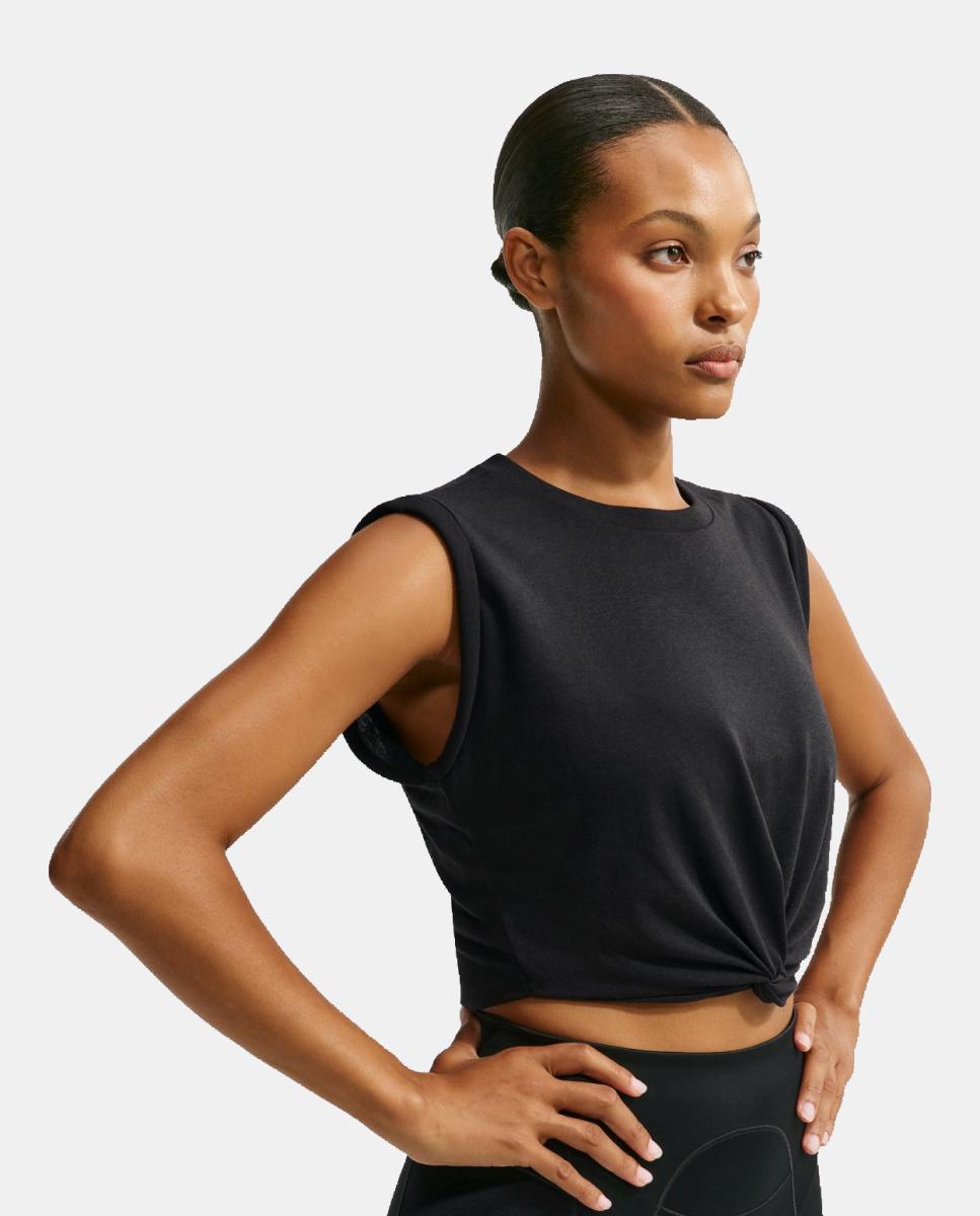 Camiseta de mujer Performance Cotton Blend Tnk NikeSKIMS - Negro Negro-3