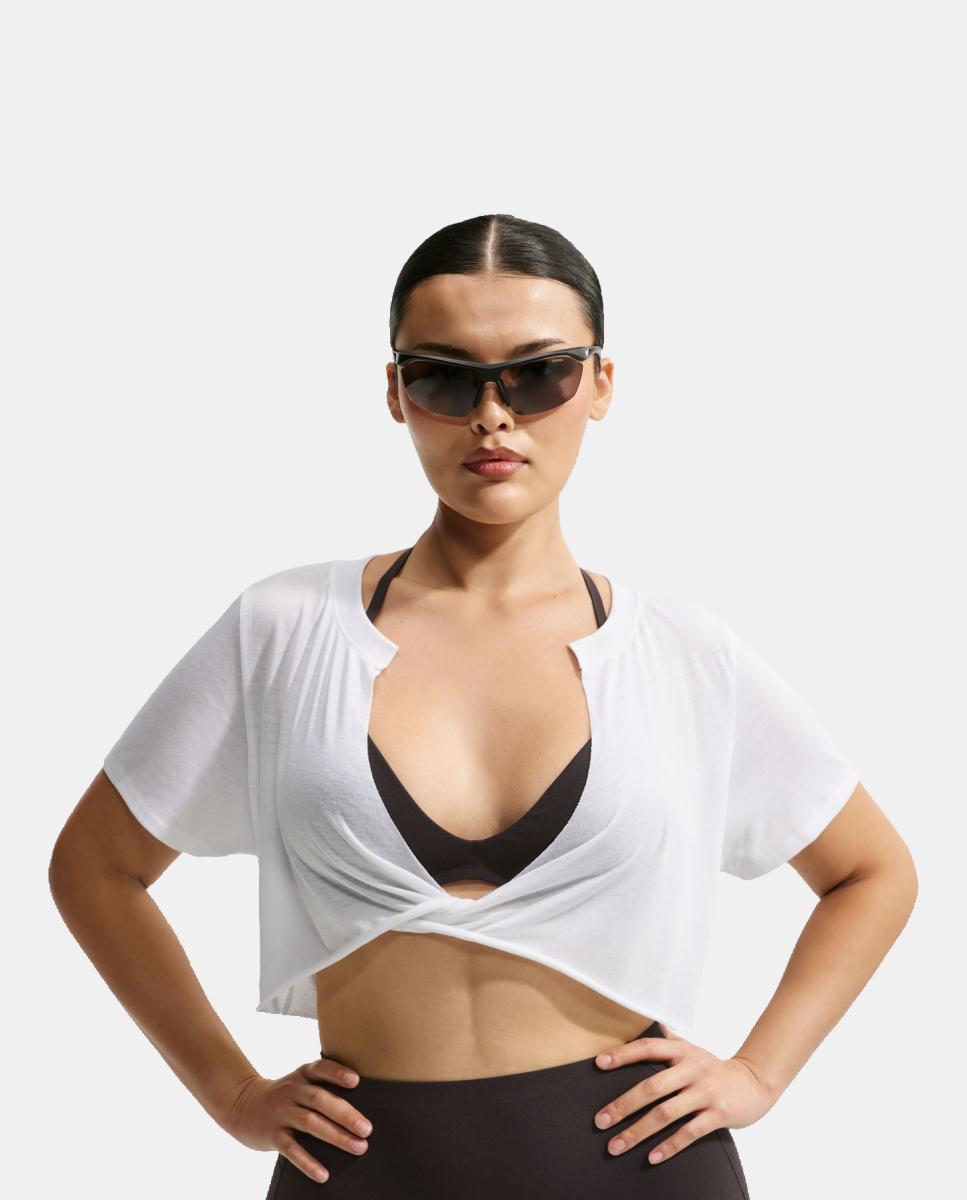Camiseta de mujer Performance Cotton Blend NikeSKIMS - Blanco Blanco-7