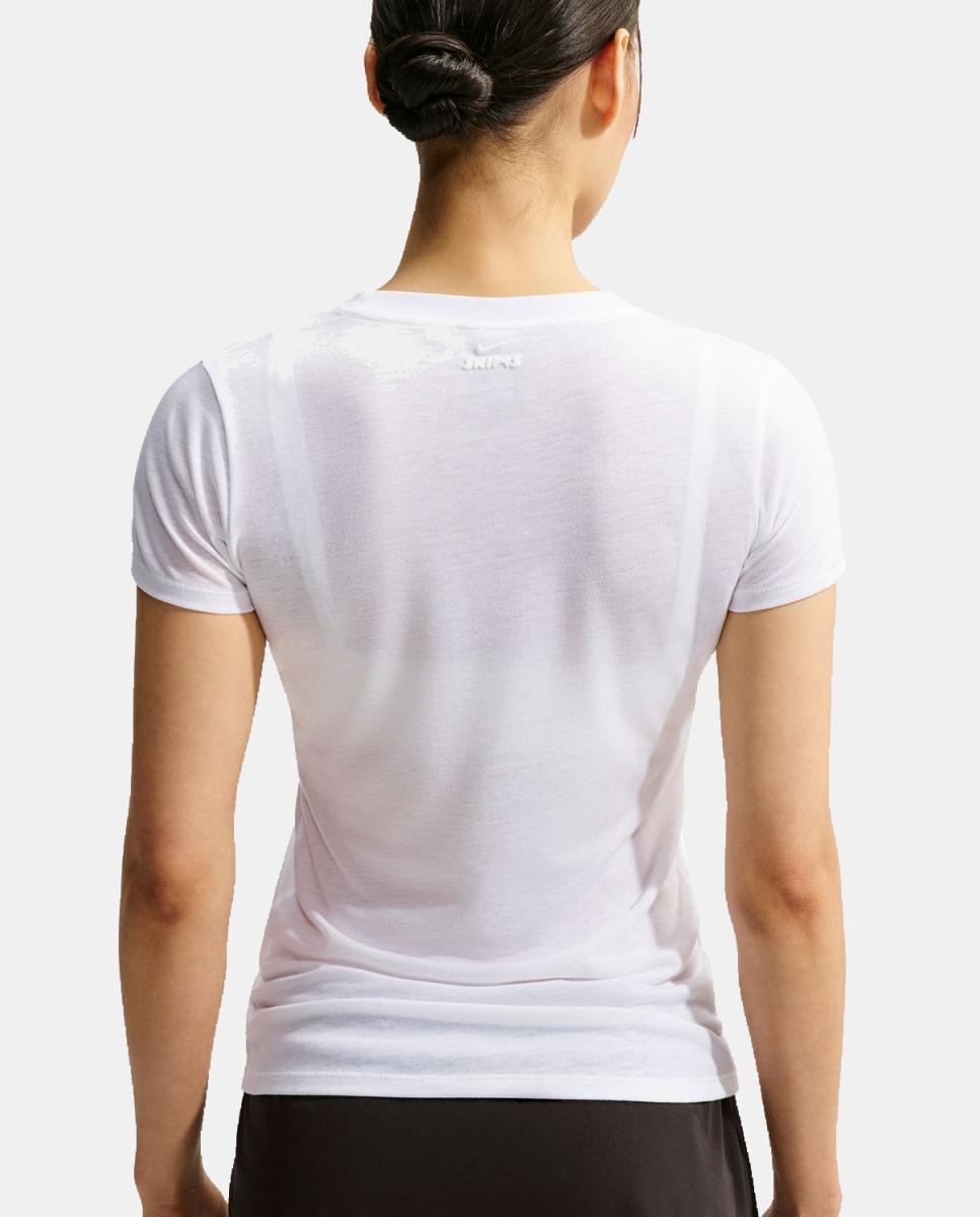 Imagen 4 de Camiseta de mujer Performance Cotton Blend NikeSKIMS - Blanco Blanco