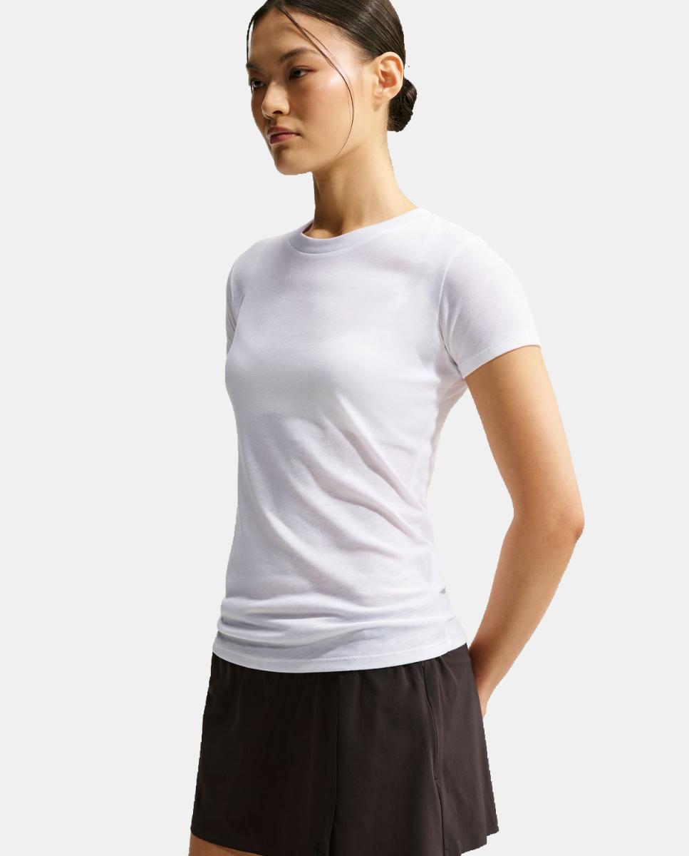 Imagen 5 de Camiseta de mujer Performance Cotton Blend NikeSKIMS - Blanco Blanco