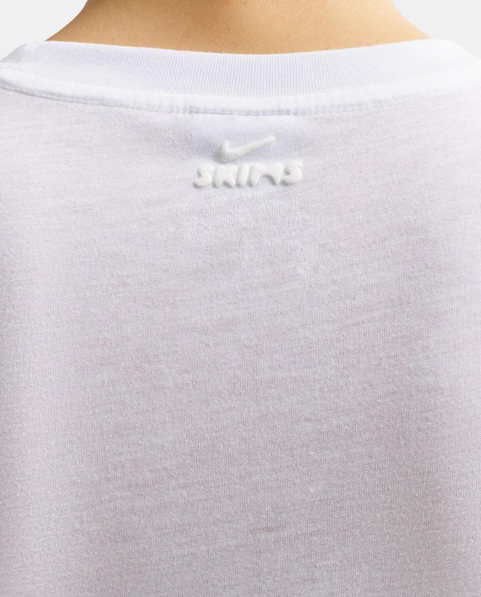 Imagen 6 de Camiseta de mujer Performance Cotton Blend NikeSKIMS - Blanco Blanco