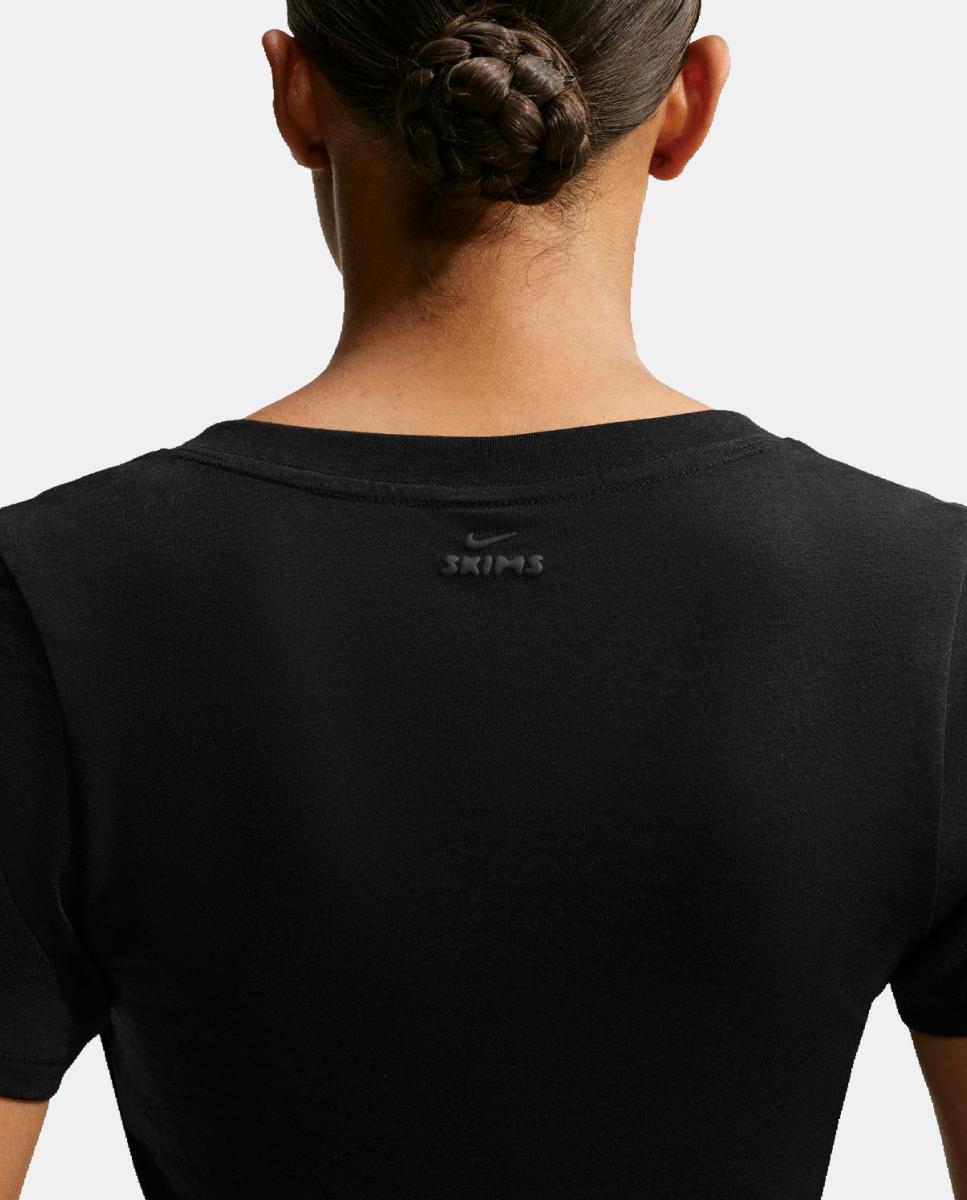 Camiseta de mujer Performance Cotton Blend NikeSKIMS - Negro Negro-4