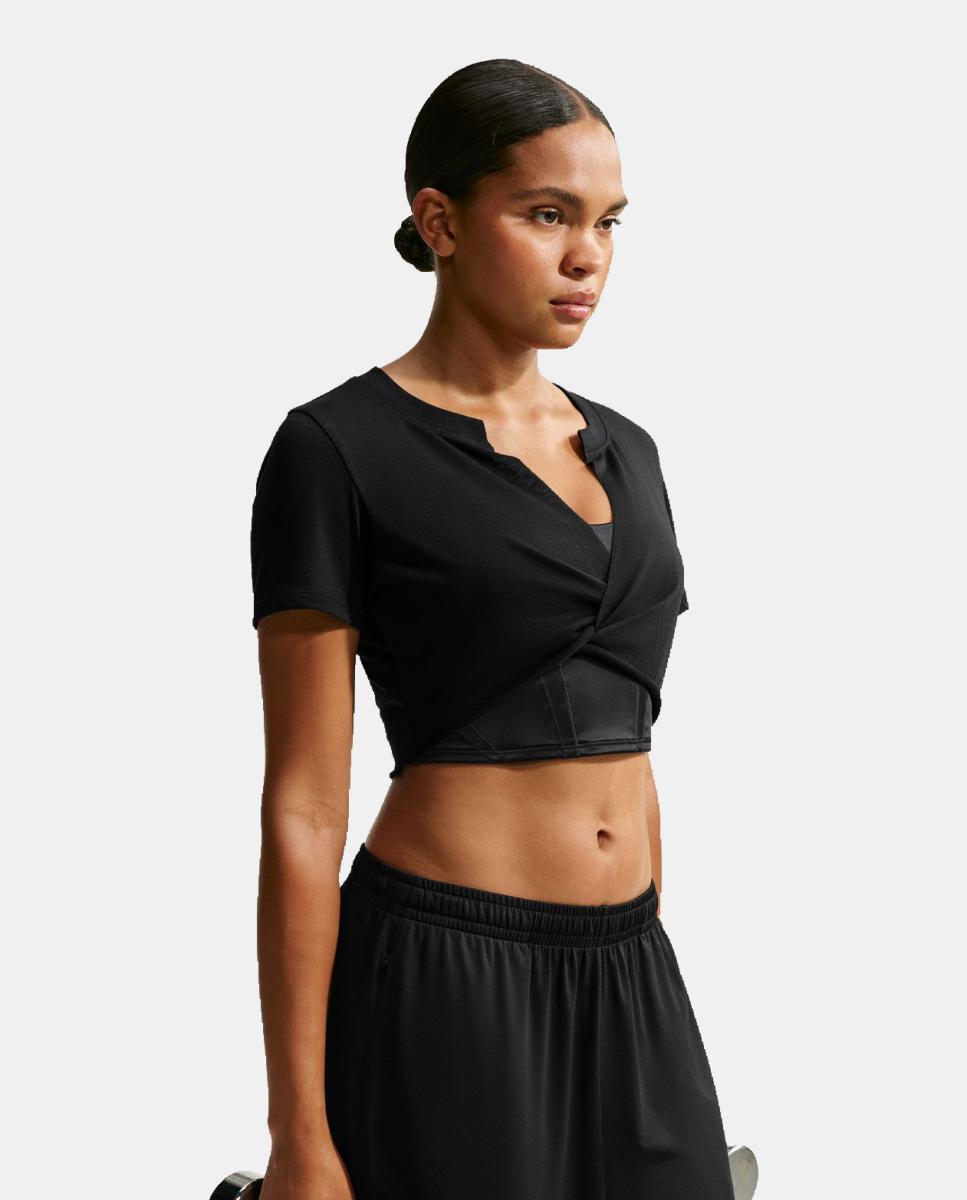 Camiseta de mujer Performance Cotton Blend NikeSKIMS - Negro Negro-5