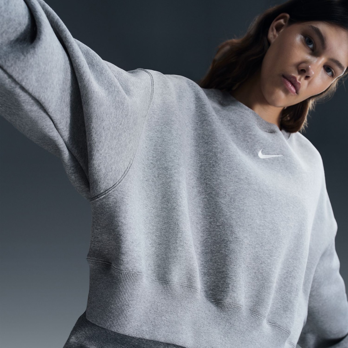 Sweatshirt de Mulher Sportswear Phoenix Fleece Cinzento-3