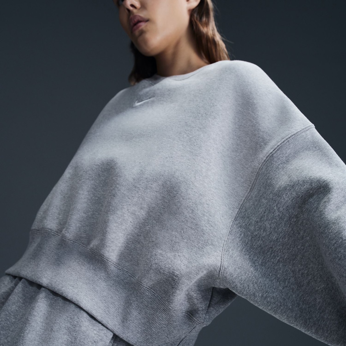 Sweatshirt de Mulher Sportswear Phoenix Fleece Cinzento-5