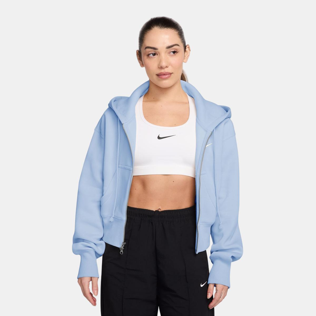 Imagem 0 de T-shirt Casual de Mulher W NSW PHNX FLC CROP FZ HDY