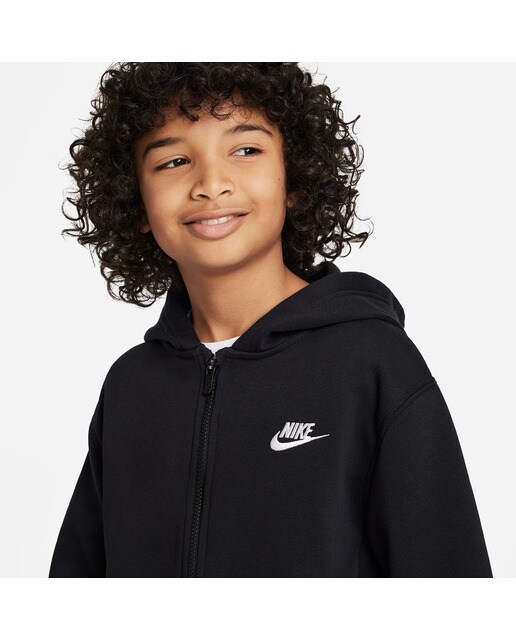 Fato de Treino de Criança Sportswear Club Fleece Preto-4