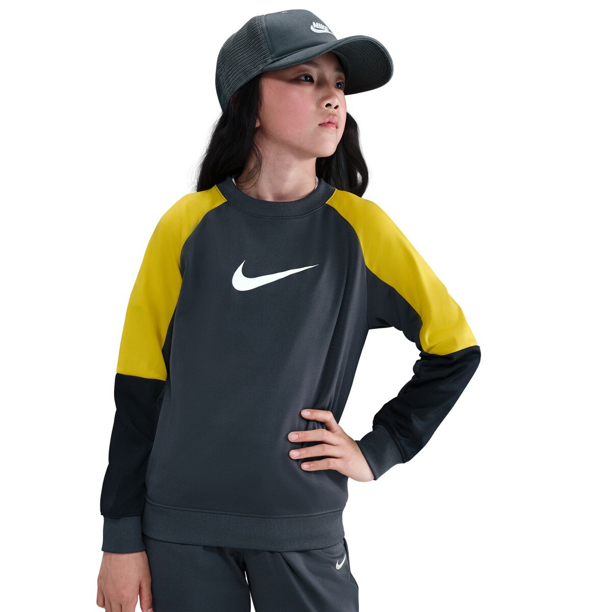 Fato de Treino de Criança Sportswear Dri-FIT Tracksuit Crew Cinzento-3