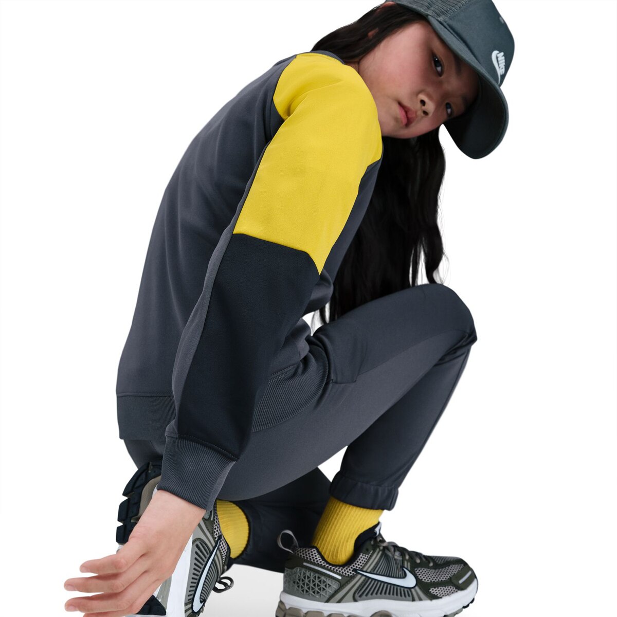 Fato de Treino de Criança Sportswear Dri-FIT Tracksuit Crew Cinzento-4