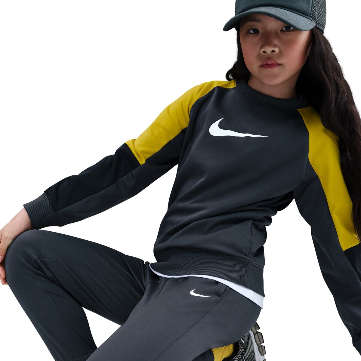 Fato de Treino de Criança Sportswear Dri-FIT Tracksuit Crew Cinzento-7