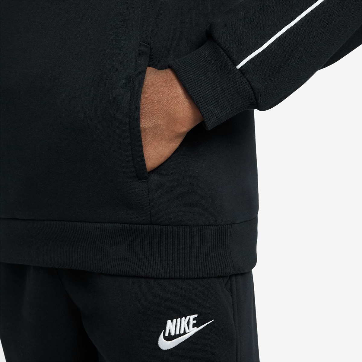 Fato de Treino Casual de Menino Sportswear Club Fleece Big Kids' Hooded Tracksuit Preto-3
