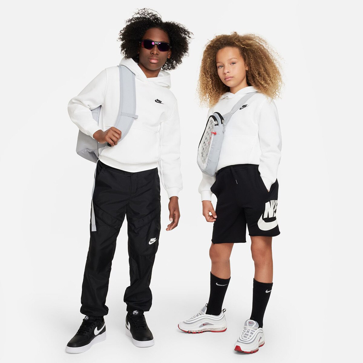 Sweatshirt de criança Sportswear Club Fleece Branco-5