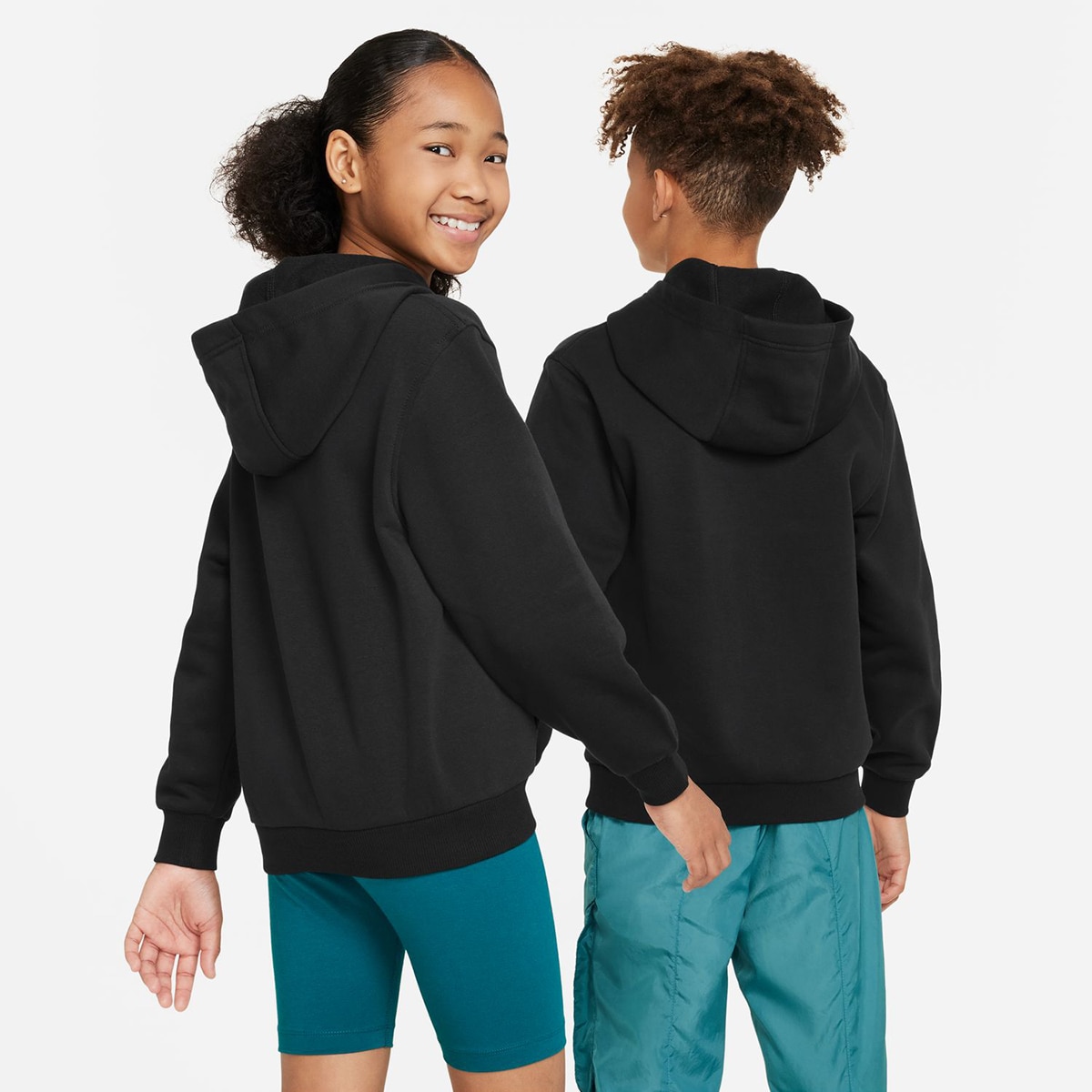 Sweatshirt de criança Sportswear Club Fleece Preto-2