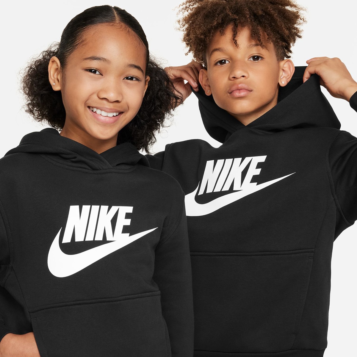 Sweatshirt de criança Sportswear Club Fleece Preto-3
