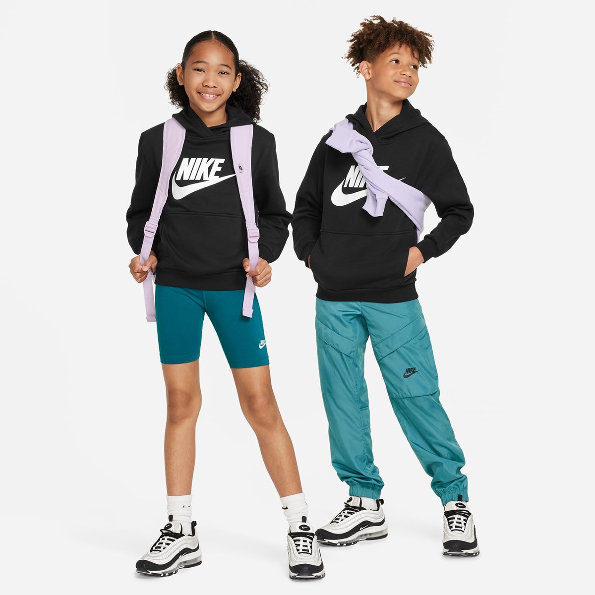 Sweatshirt de criança Sportswear Club Fleece Preto-5