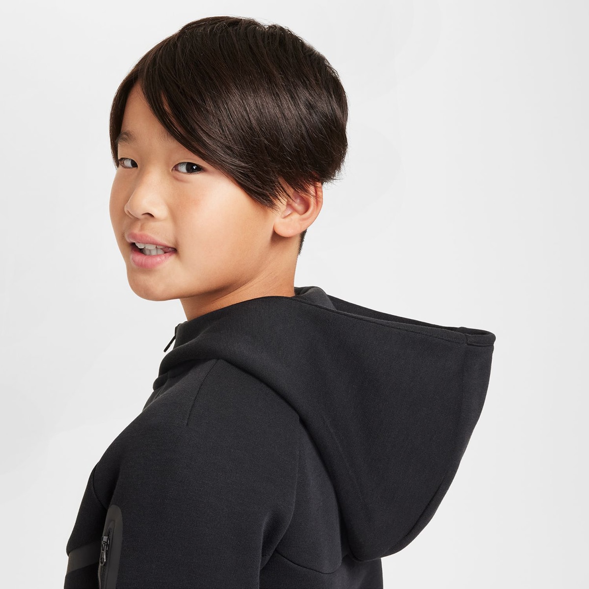 Sudadera de niños B Nsw Tch Flc Fz - Pd Nike - Negro Negro-5