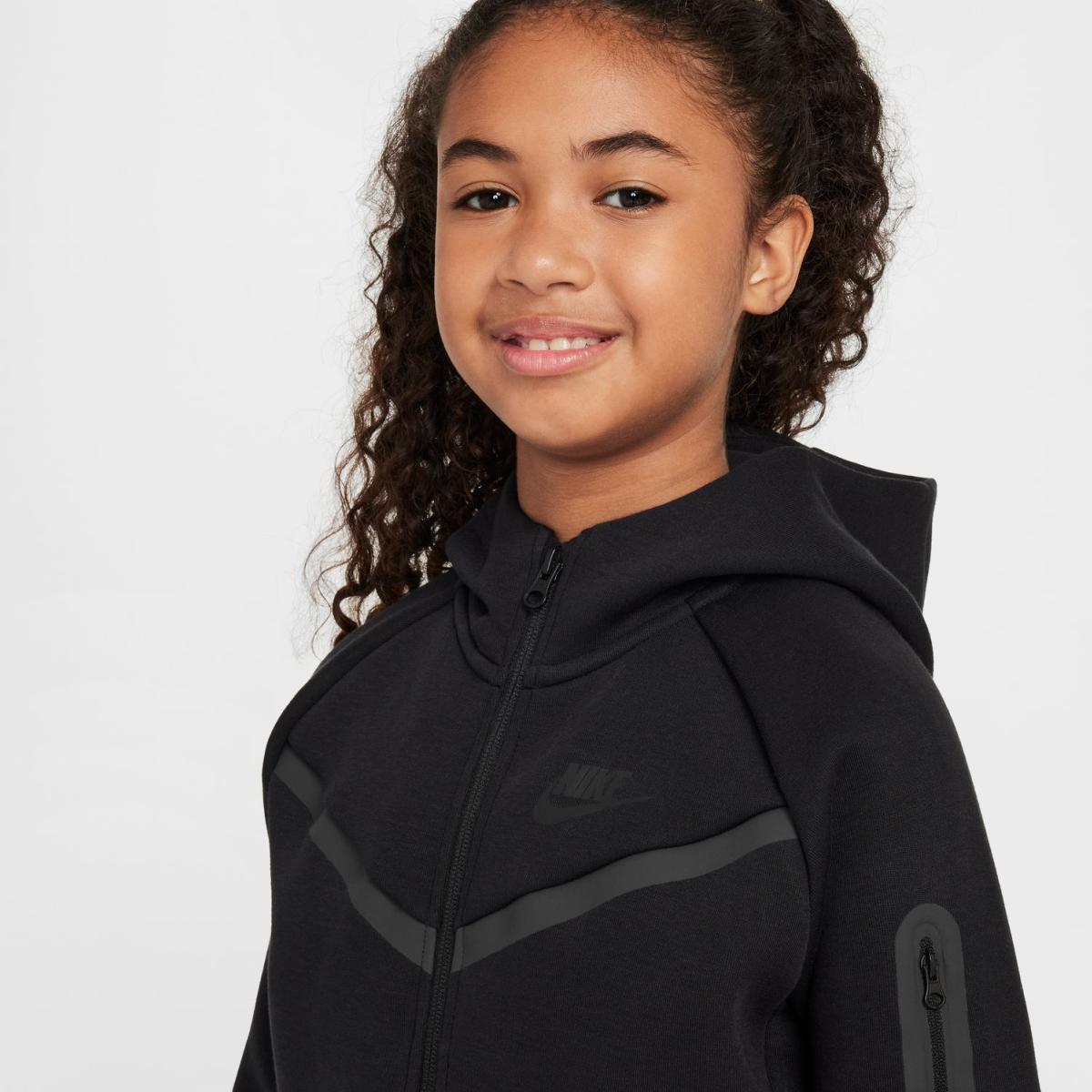 Sweatshirt de menina Sportswear Tech Fleece Nike Preto-2
