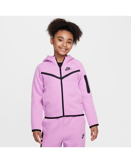 Sweatshirt de menina Sportswear Tech Fleece Nike Rosa-1