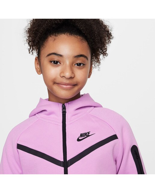 Sweatshirt de menina Sportswear Tech Fleece Nike Rosa-3