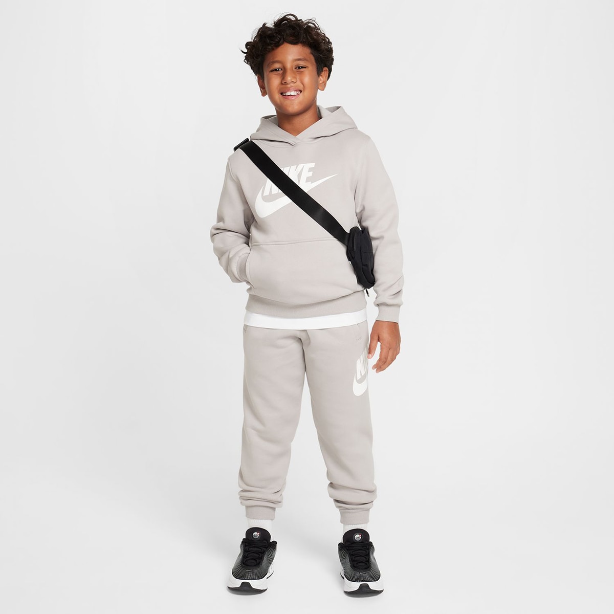 Sweatshirt de criança Sportswear Club Fleece Cinzento-7