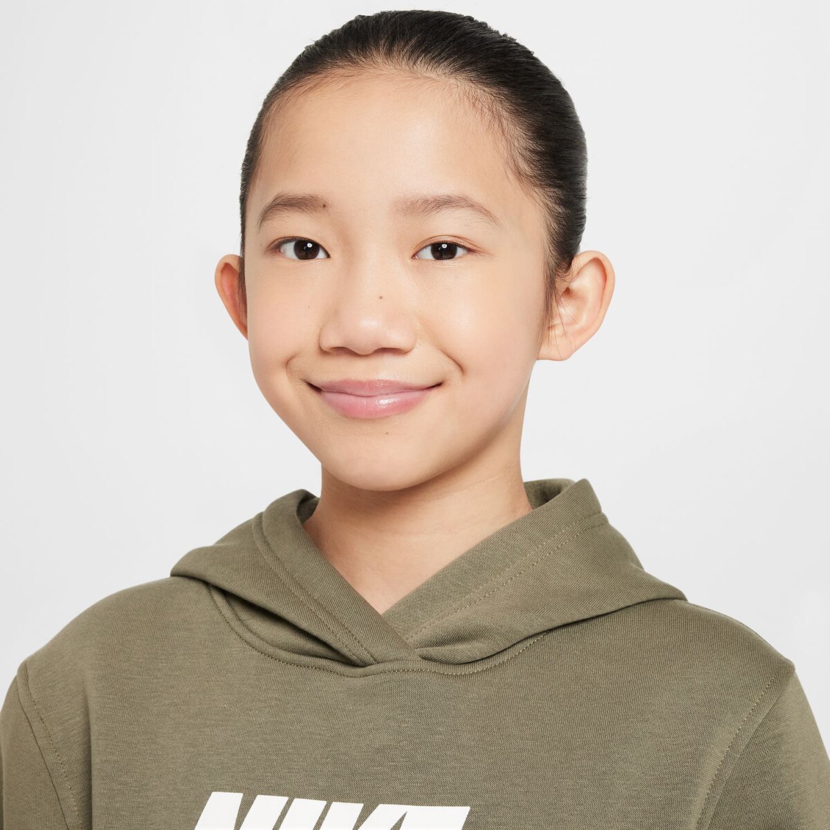 Sweatshirt de criança Sportswear Club Fleece Verde Azeitona-5