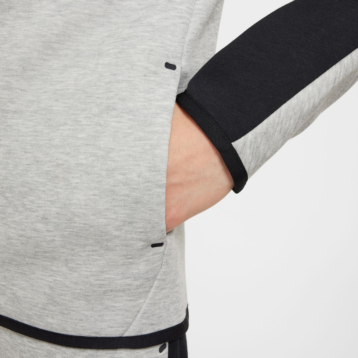Sweatshirt de menino Sportswear Tech Fleece Nike Cinzento / Preto-3