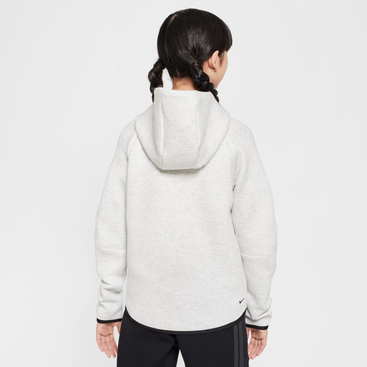 Sweatshirt de Menina G Nsw Tch Flc Hd Fz LS - Pd Cinzento-3