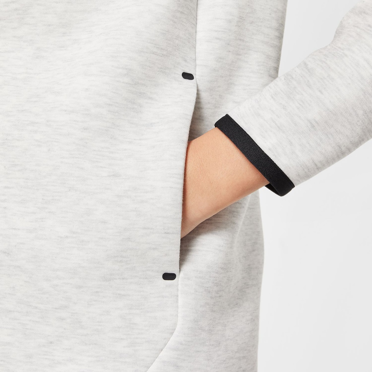Sweatshirt de Menina G Nsw Tch Flc Hd Fz LS - Pd Cinzento-5