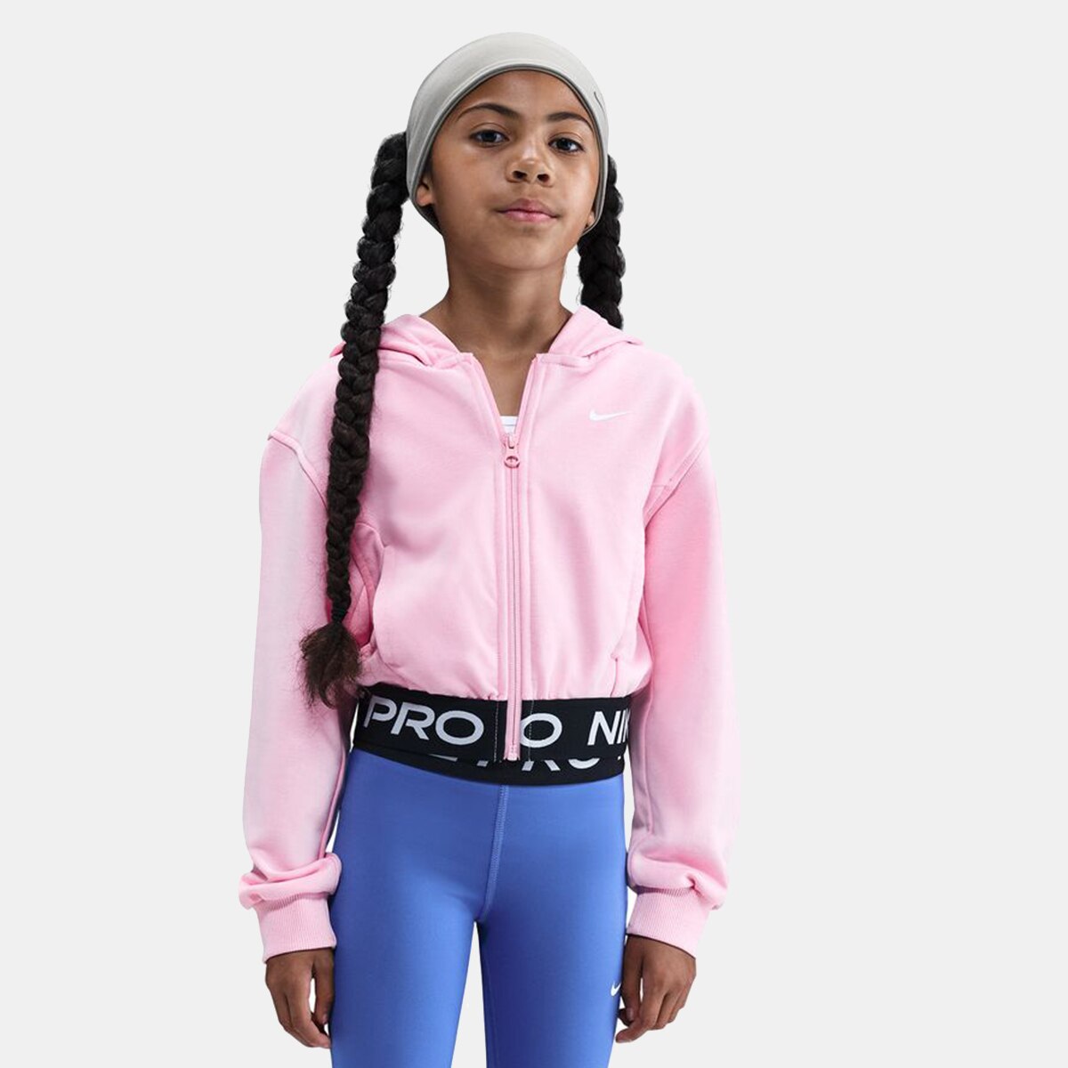 Sweatshirt de Menina Pro Dri-FIT Fleece Rosa-1