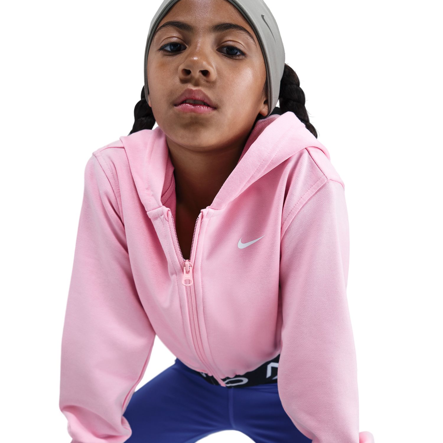 Sweatshirt de Menina Pro Dri-FIT Fleece Rosa-4