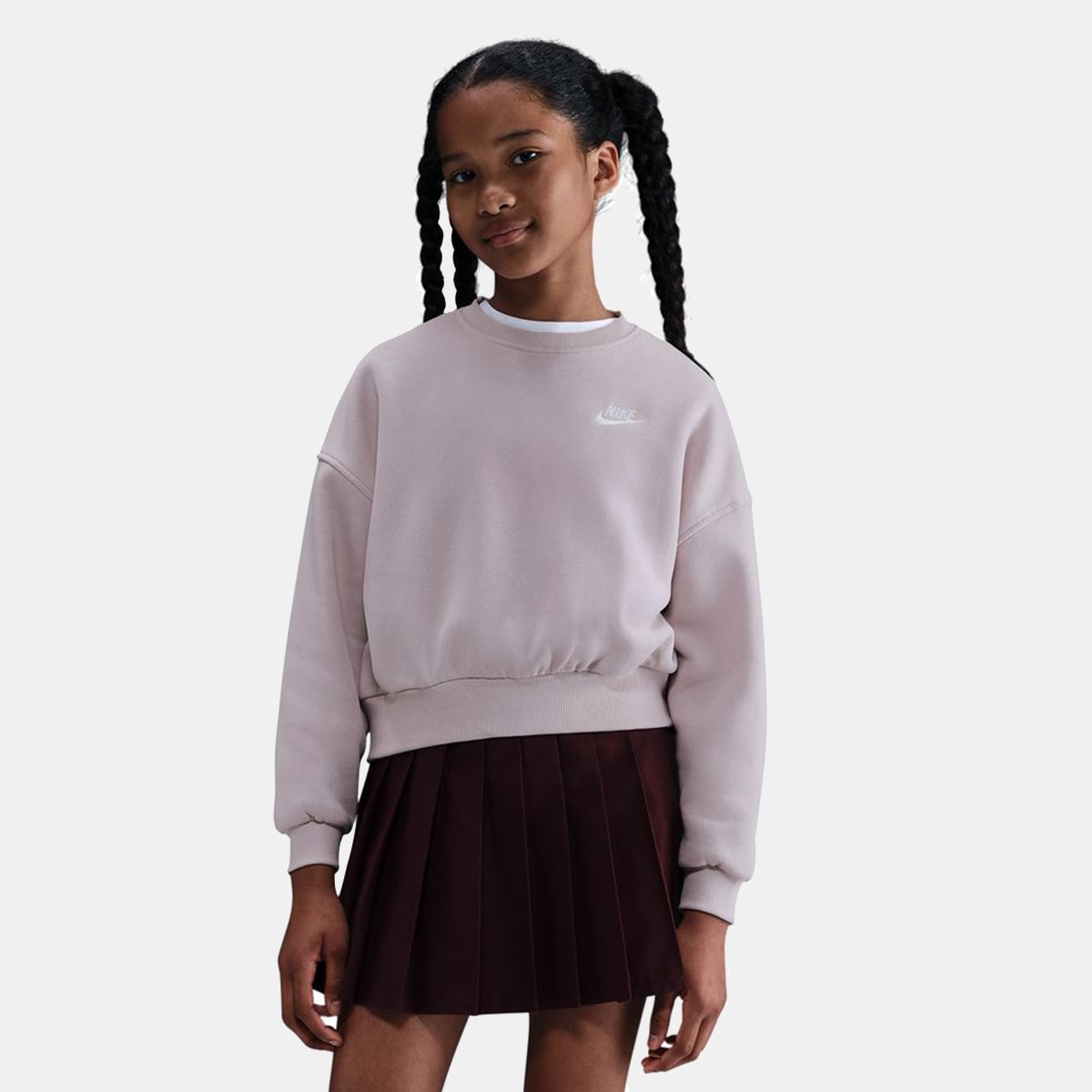 Sweatshirt de menina Sportswear Club Fleece Nike Cinzento-1