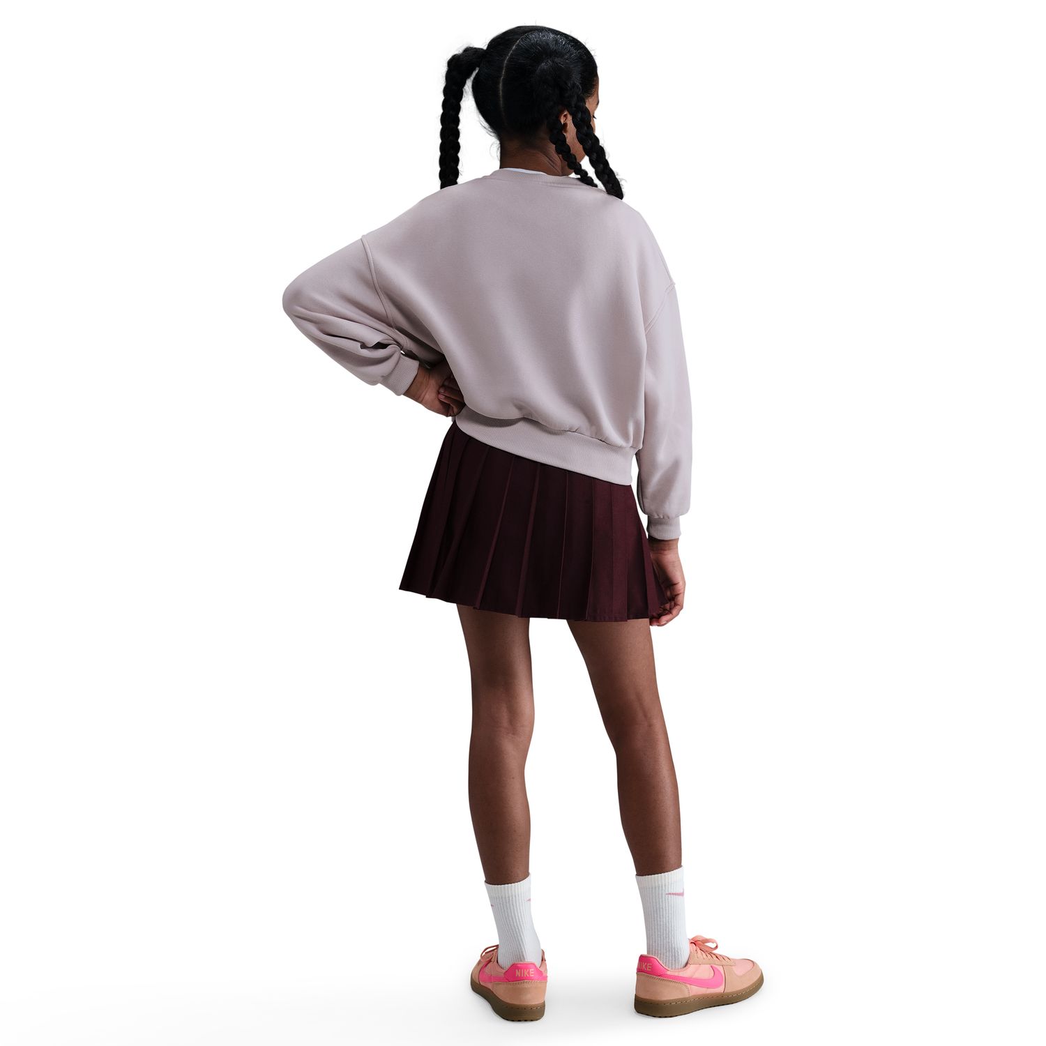 Sweatshirt de menina Sportswear Club Fleece Nike Cinzento-2