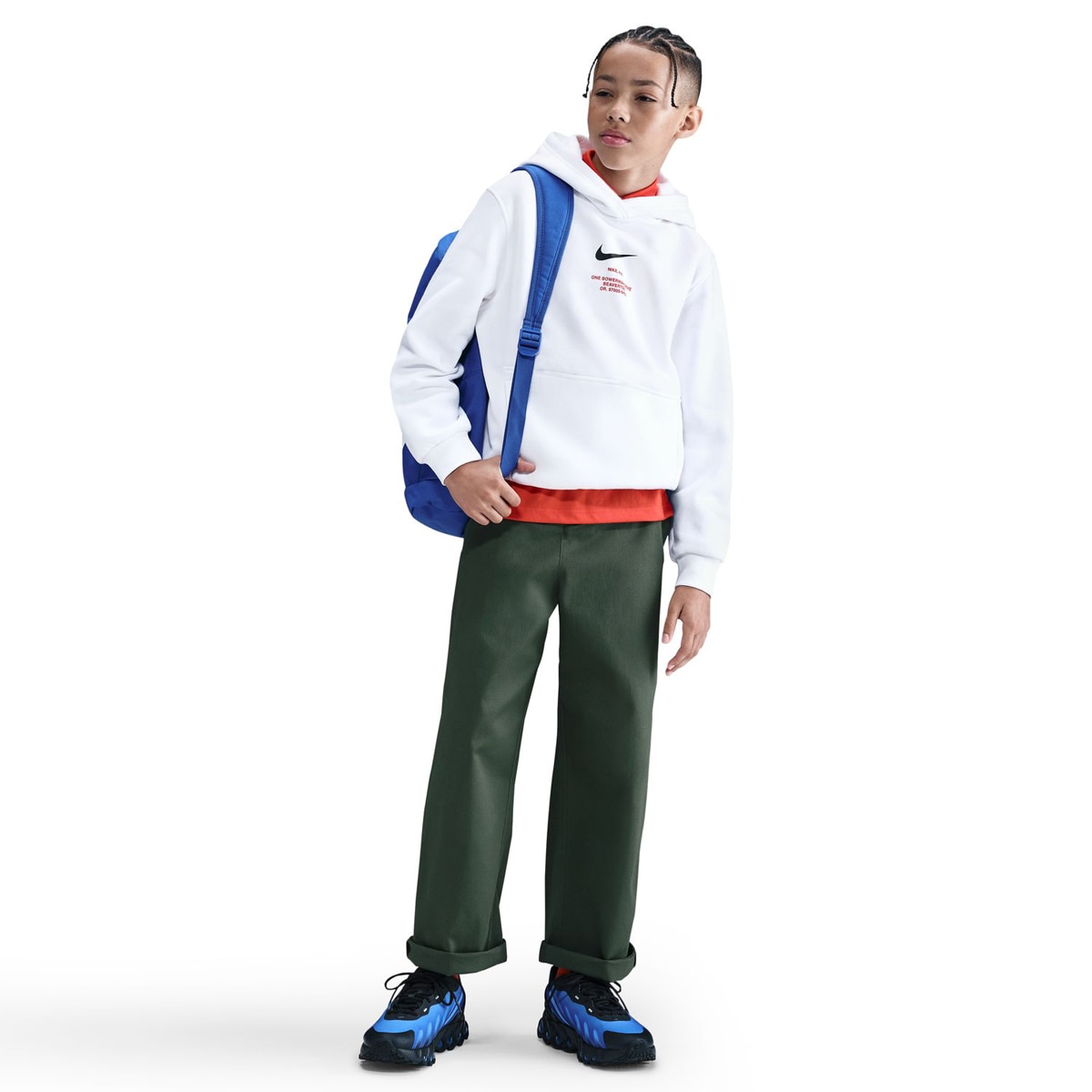 Sweatshirt de Criança Sportswear Athl Po Hoodie Bb Branco-1