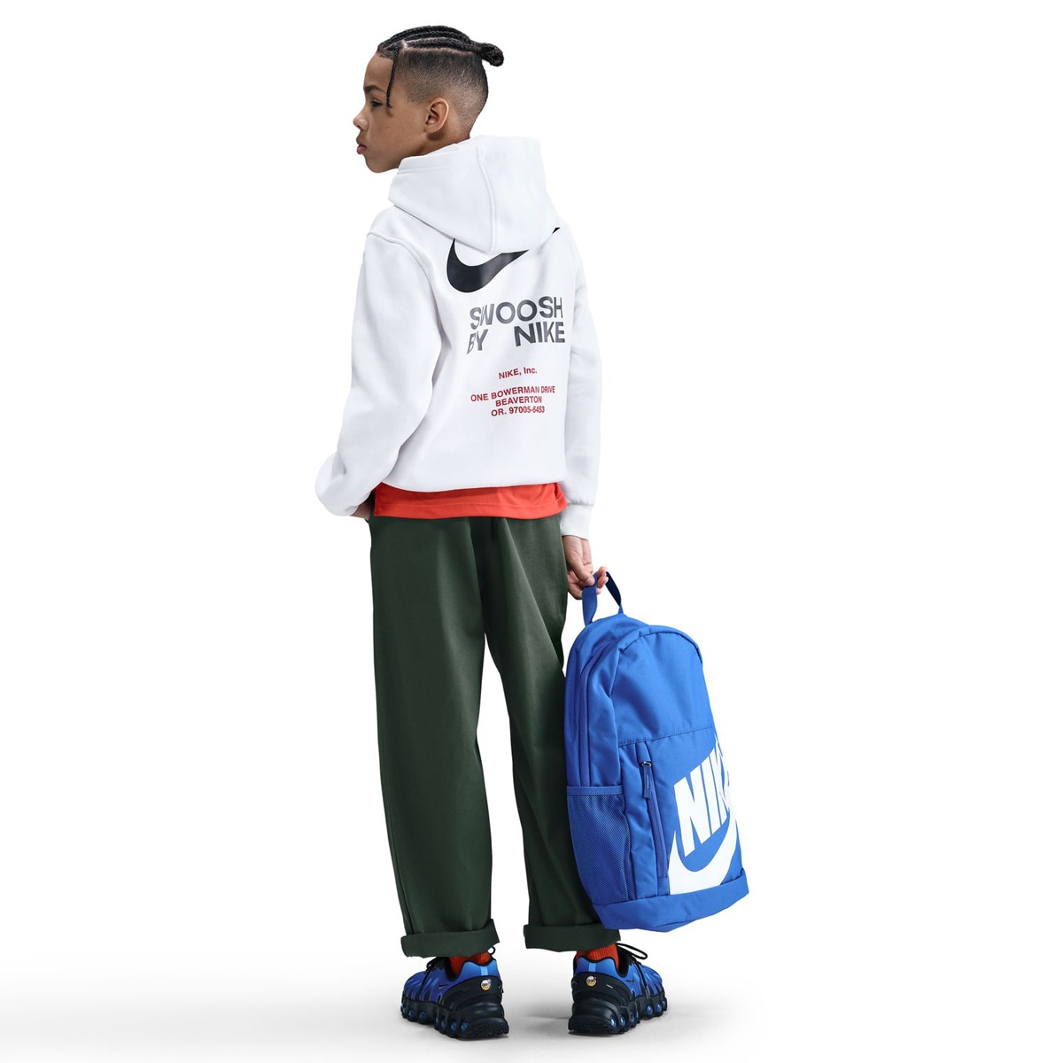 Sweatshirt de Criança Sportswear Athl Po Hoodie Bb Branco-2