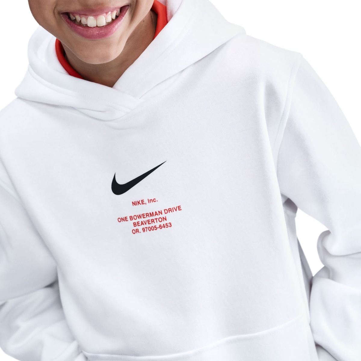 Sweatshirt de Criança Sportswear Athl Po Hoodie Bb Branco-5